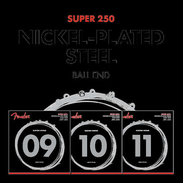 Fender Super 250 Guitar Strings Nickel Steel 250XS .008 .038 (6)