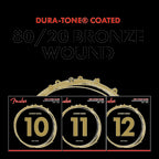FENDER 880XL 80/20 DURA-TONE COATED BRONZE 10-48