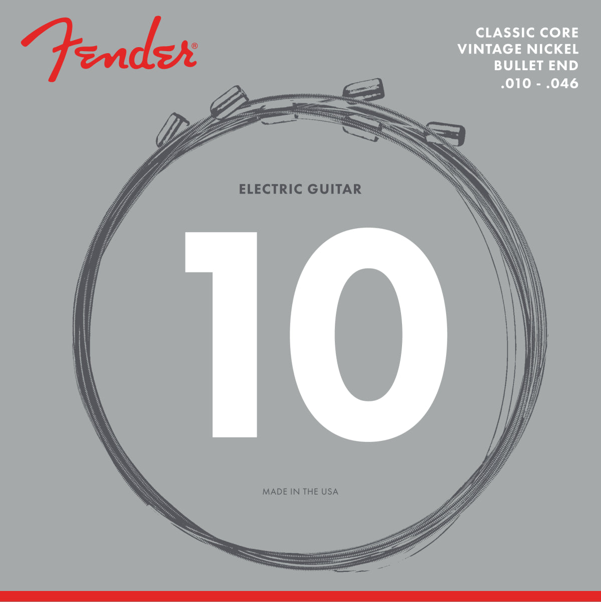 Fender Clas Core Electric Guitar Strings 3155R Vintage Nickels (.010 .046)