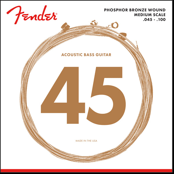 Fender 7060 Acoustic Bass Strings Phosphor Bronze .45 .100 (4)