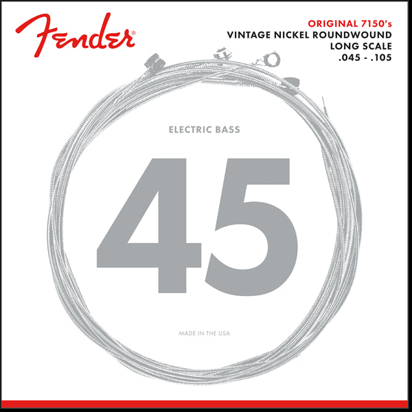 Fender Original 7150 Bass Strings Pure Nickel R Scale 7150M 0.045 0.105 -4