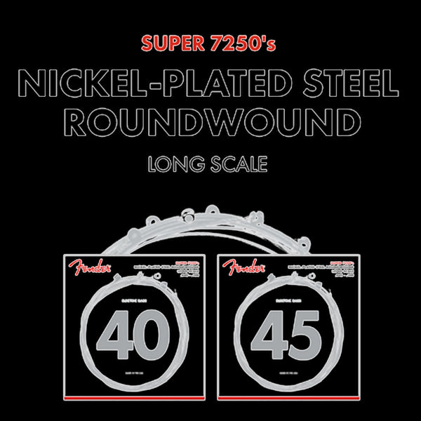 Fender 7250 Bass Strings Nickel Steel Long Scale 7250ML .045 .100 (4)