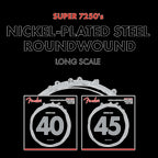 Fender 7250 Bass Strings Nickel Steel Long Scale 7250ML .045 .100 (4)