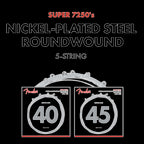 Fender 7250 Bass Strings Nickel Steel Long Scale 7250 5L .040 .115 (5)