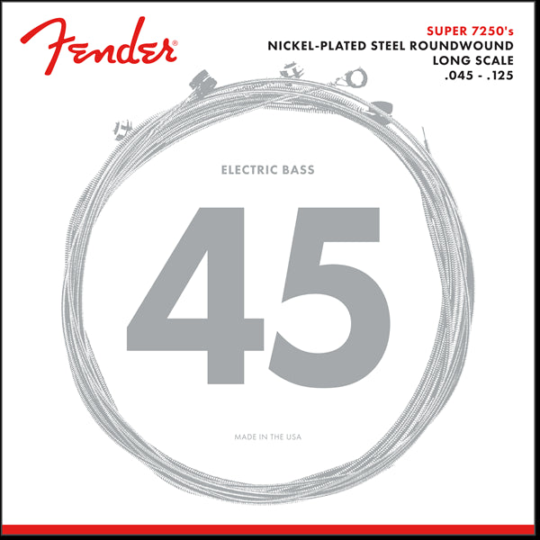 Fender 7250 Bass Strings Nickel Steel Long Scale 7250 5M .045 .125 (5)