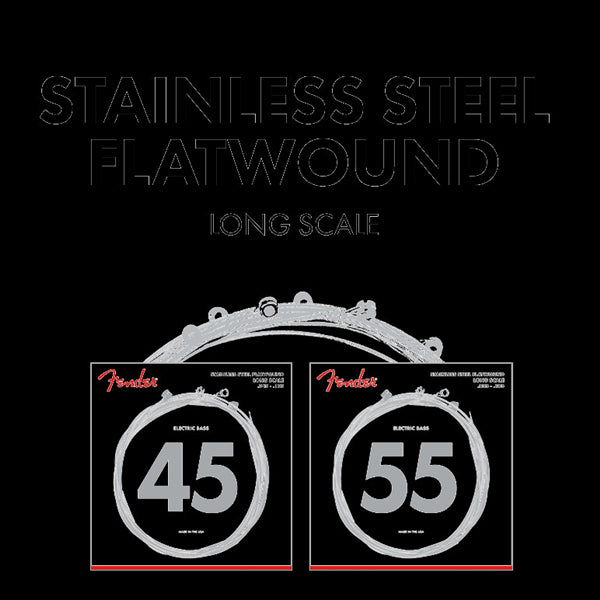 Fender Stainless 9050's Bass Strings Stainless Steel Flats 0.1 -4