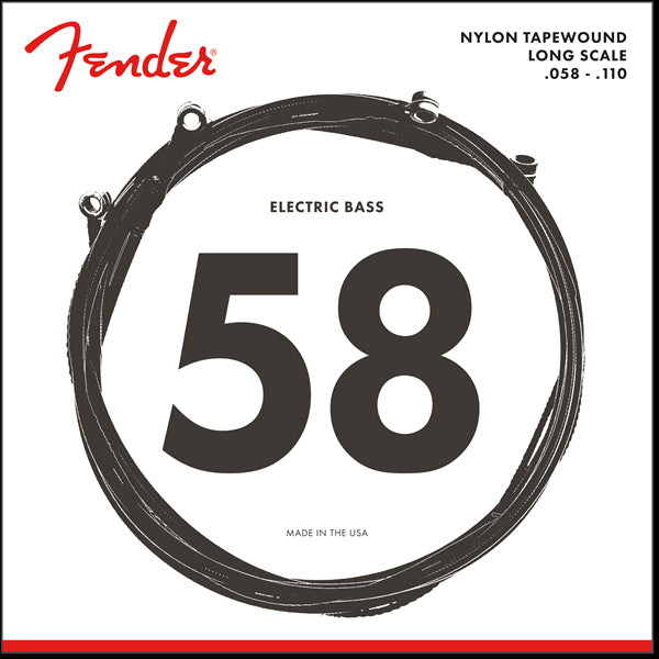 Fender 9120 Bass Strings Nylon Tapewound .058 .110 Gauge (4)