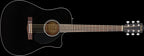 Fender CD-60SCE Dreadnought Acoustic Guitar - Walnut Fretboard - Black