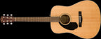 Fender CD-60S Left-Handed Acoustic Guitar with Walnut Fingerboard in Natural
