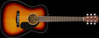 Fender CC-60S Concert Acoustic Guitar with Walnut Fingerboard in 3-Color Sunburst