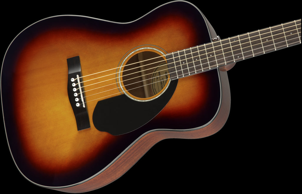 Fender CC-60S Concert Acoustic Guitar with Walnut Fingerboard in 3-Color Sunburst