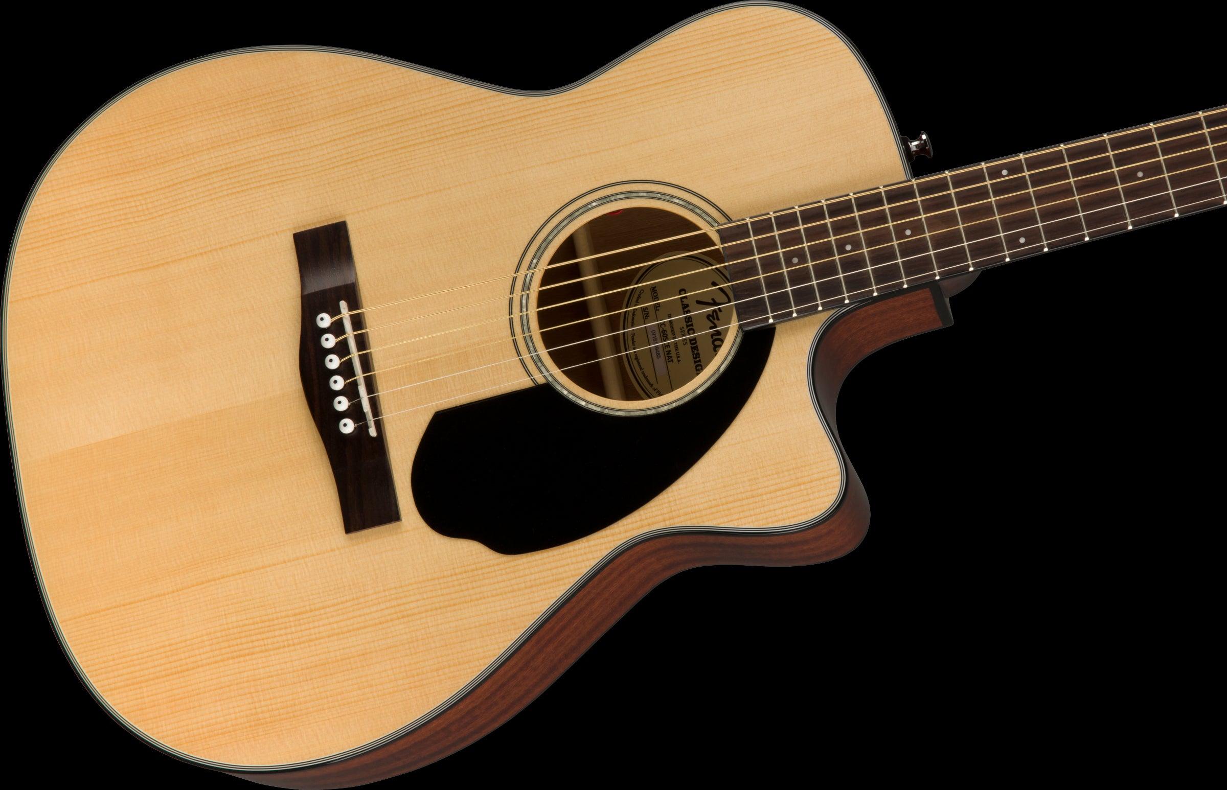 Fender CC-60SCE Concert Acoustic Guitar - WN - Natural