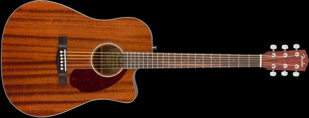 Fender CD-140SCE Dreadnought Acoustic Guitar with Walnut Fingerboard & Case in All-Mahogany