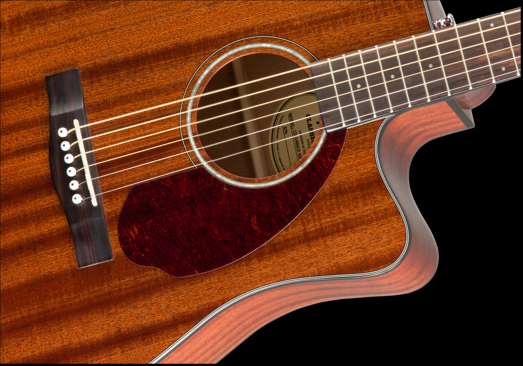 Fender CD-140SCE Dreadnought Acoustic Guitar with Walnut Fingerboard & Case in All-Mahogany