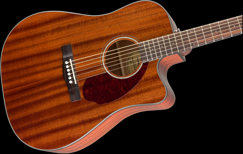 Fender CD-140SCE Dreadnought Acoustic Guitar with Walnut Fingerboard & Case in All-Mahogany
