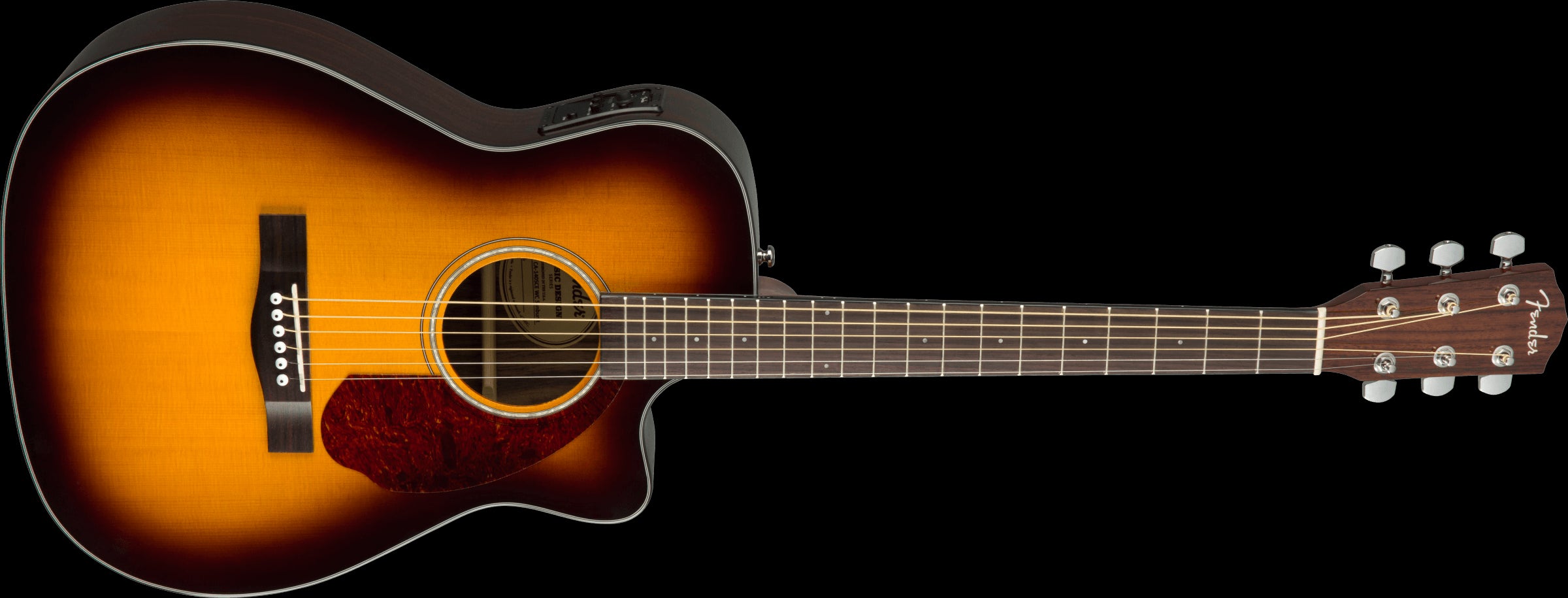 Fender CC140SCE Concert Acoustic Guitar with Hardcase in Sunburst