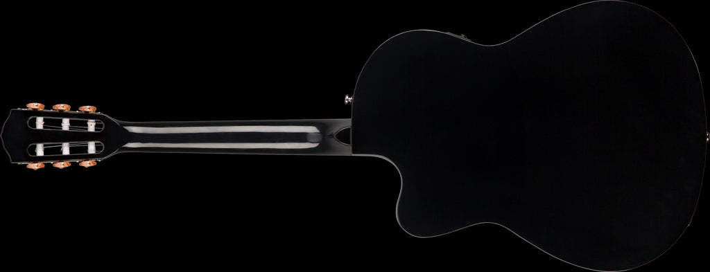 Fender CN 140SCE Nylon Thinline Walnut Fretboard - Black w/case
