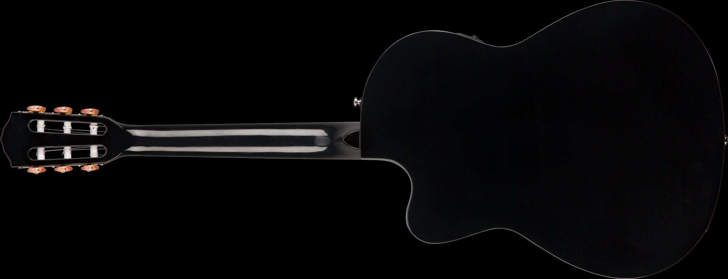 Fender CN 140SCE Nylon Thinline Walnut Fretboard - Black w/case