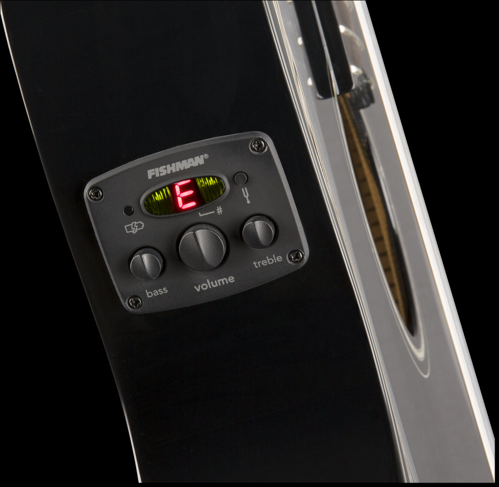 Fender CN 140SCE Nylon Thinline Walnut Fretboard - Black w/case