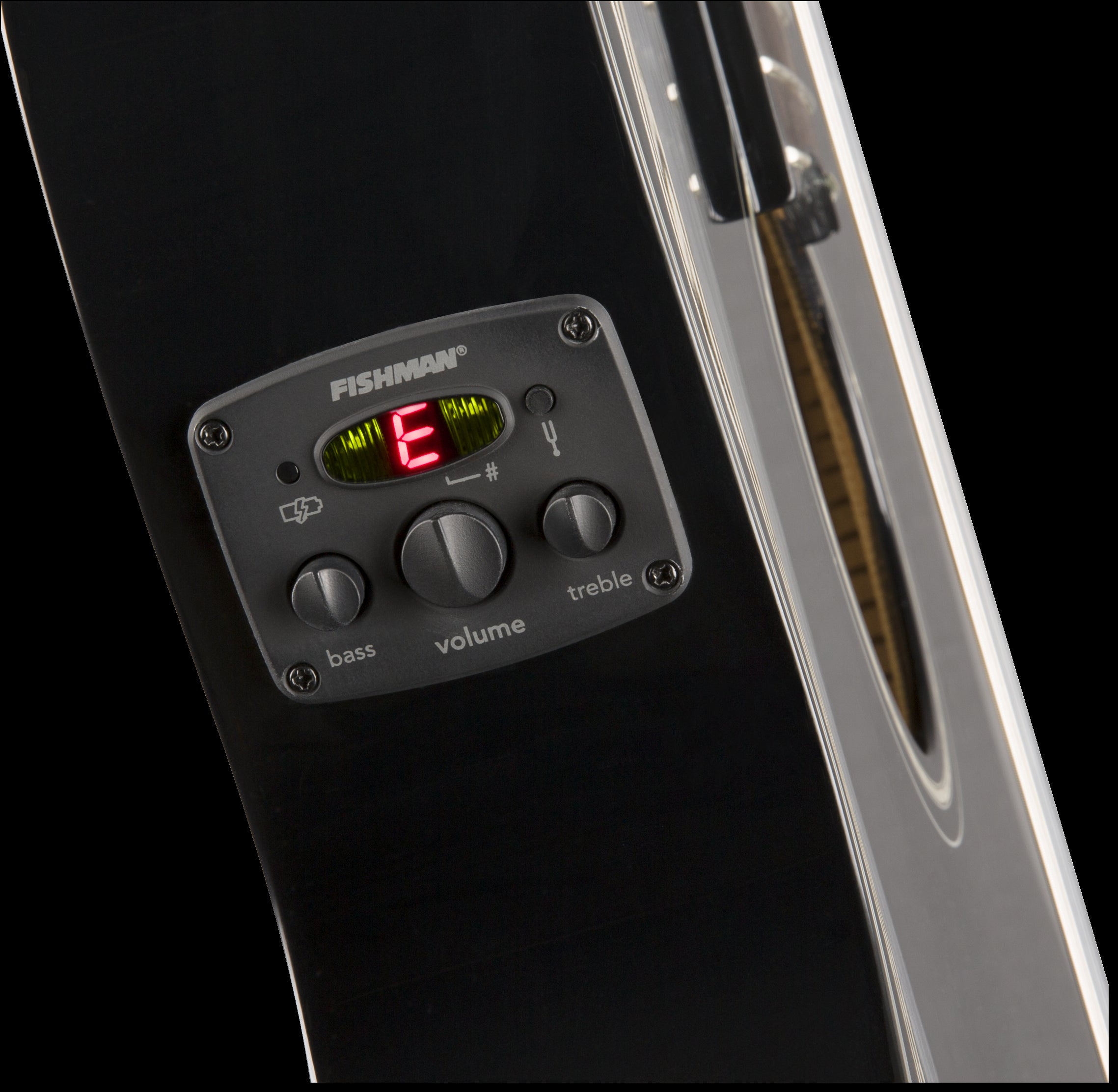 Fender CN 140SCE Nylon Thinline Walnut Fretboard - Black w/case