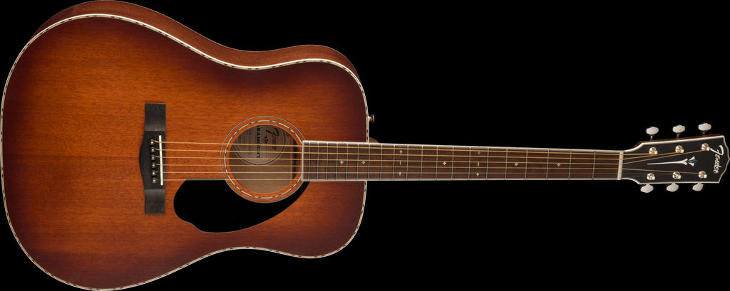 Fender PD 220E Dreadnought All Mhgny Ovangkol FB Aged Cognac Burst