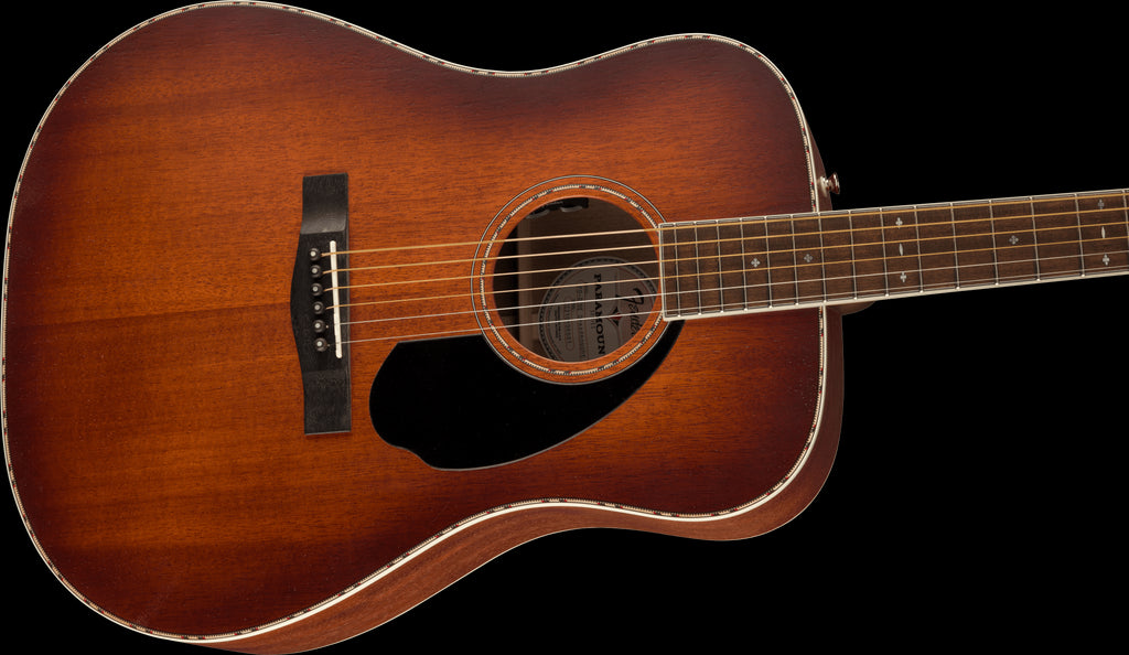 Fender PD 220E Dreadnought All Mhgny Ovangkol FB Aged Cognac Burst