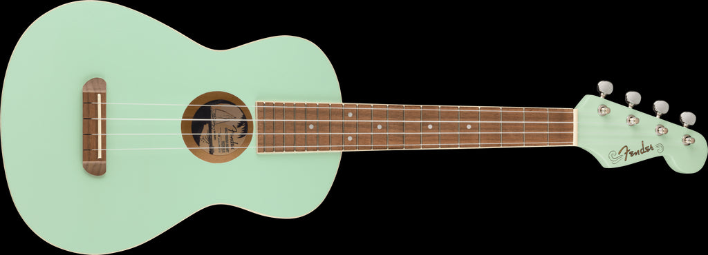 Fender Avalon Tenor Ukulele with Walnut Fretboard - Surf Green