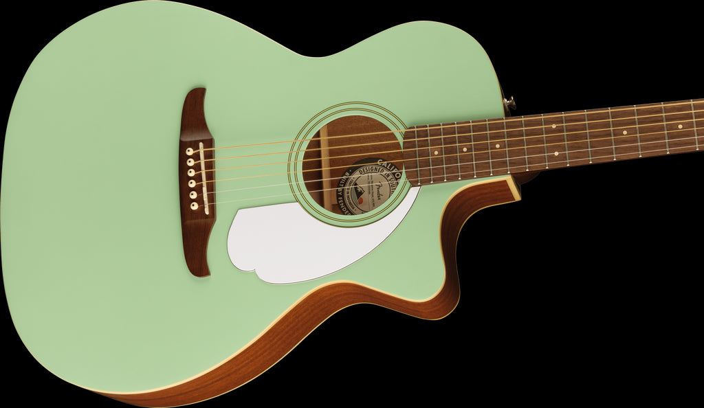 Fender California Player Newporter Acoustic Guitar with Fishman Pickup - Surf Green