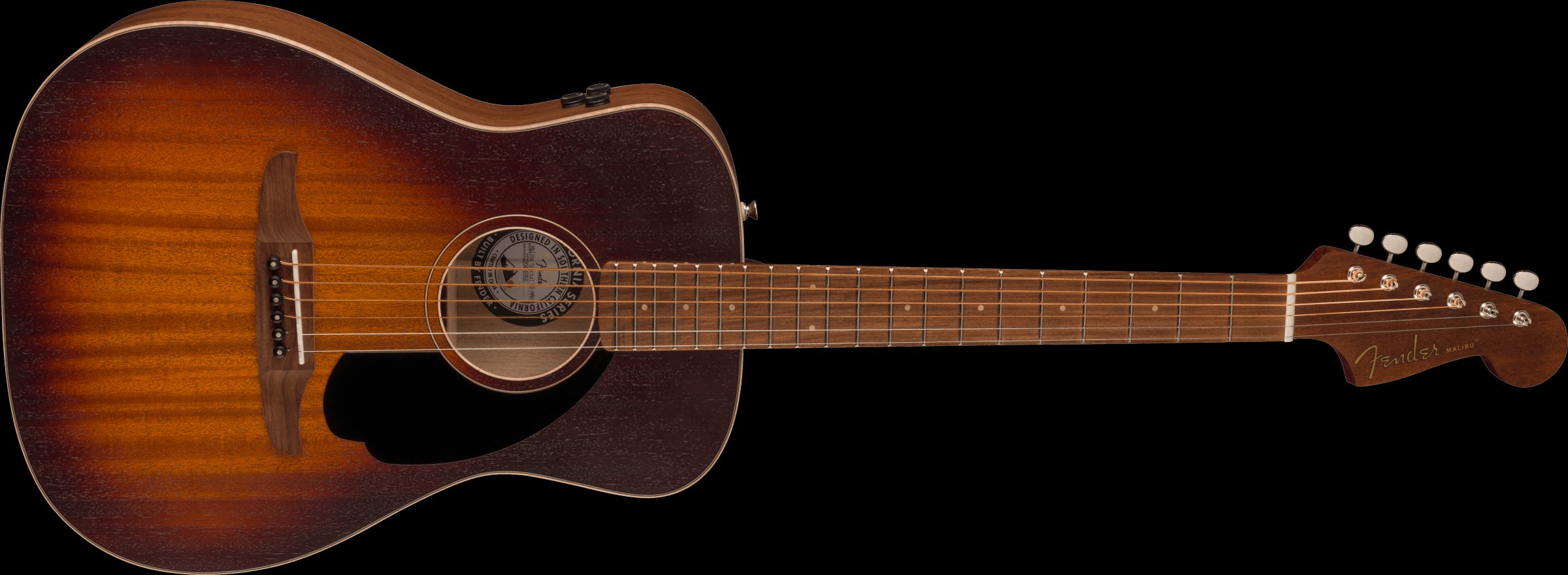 Fender Malibu Special Acoustic Guitar - Black Pickguard - Honey Burst