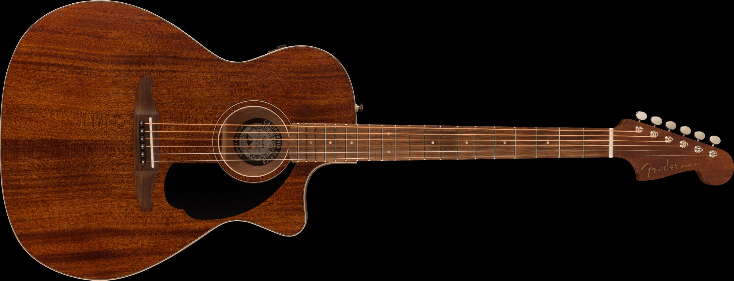 Fender Newporter Special Acoustic Guitar - Black Pickguard - Natural