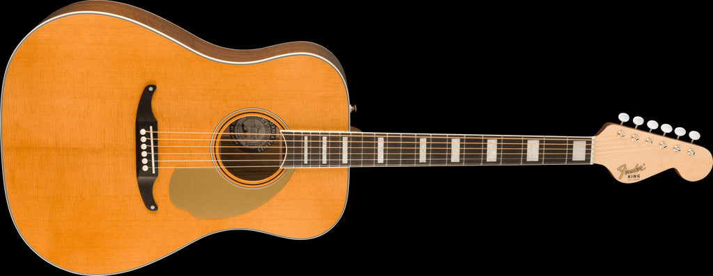 Fender King Vintage Acoustic Guitar - Gold Pickguard - Aged Natural