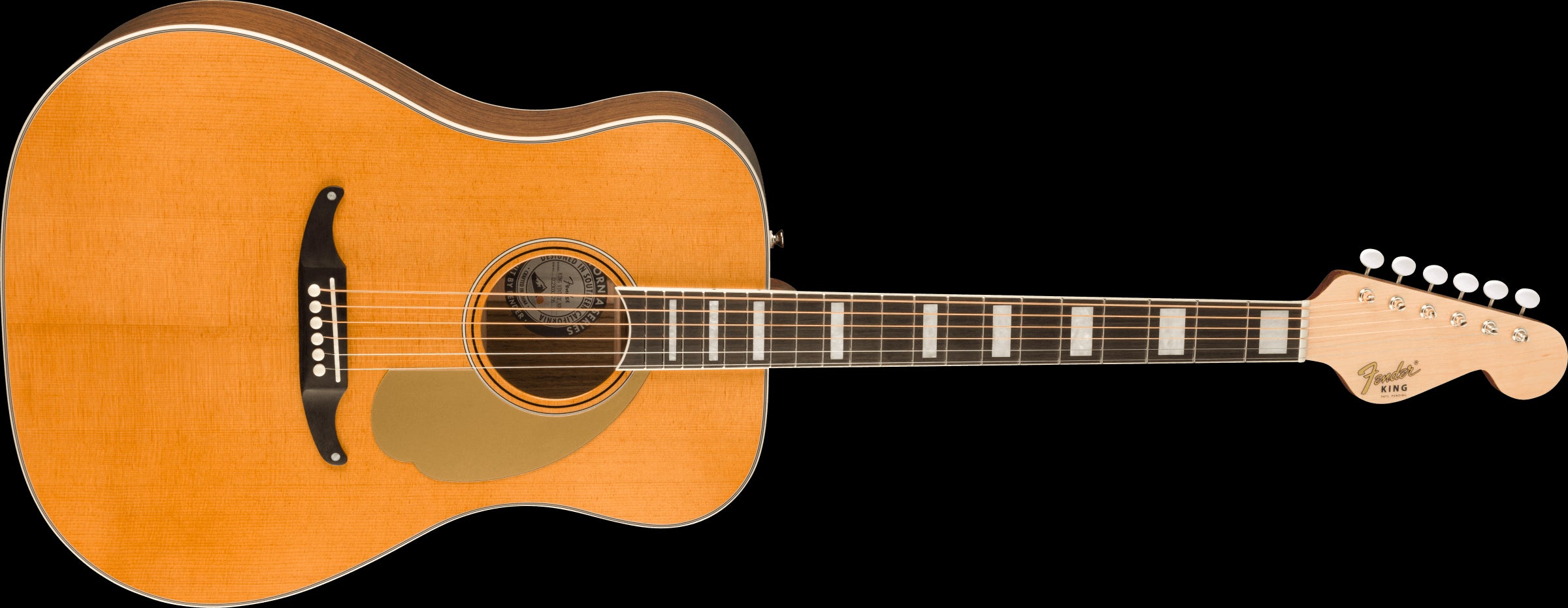 Fender King Vintage Acoustic Guitar - Gold Pickguard - Aged Natural