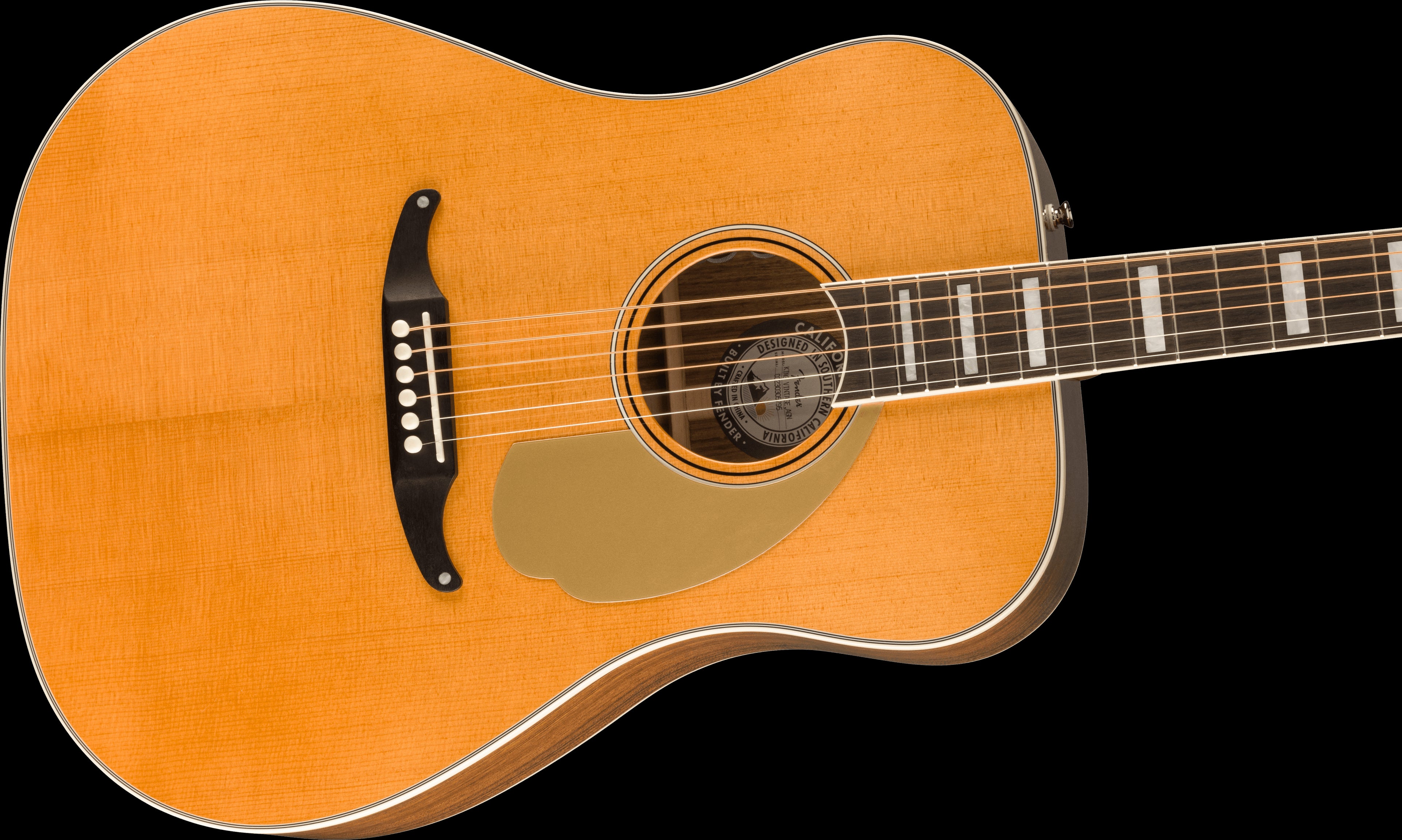 Fender King Vintage Acoustic Guitar - Gold Pickguard - Aged Natural