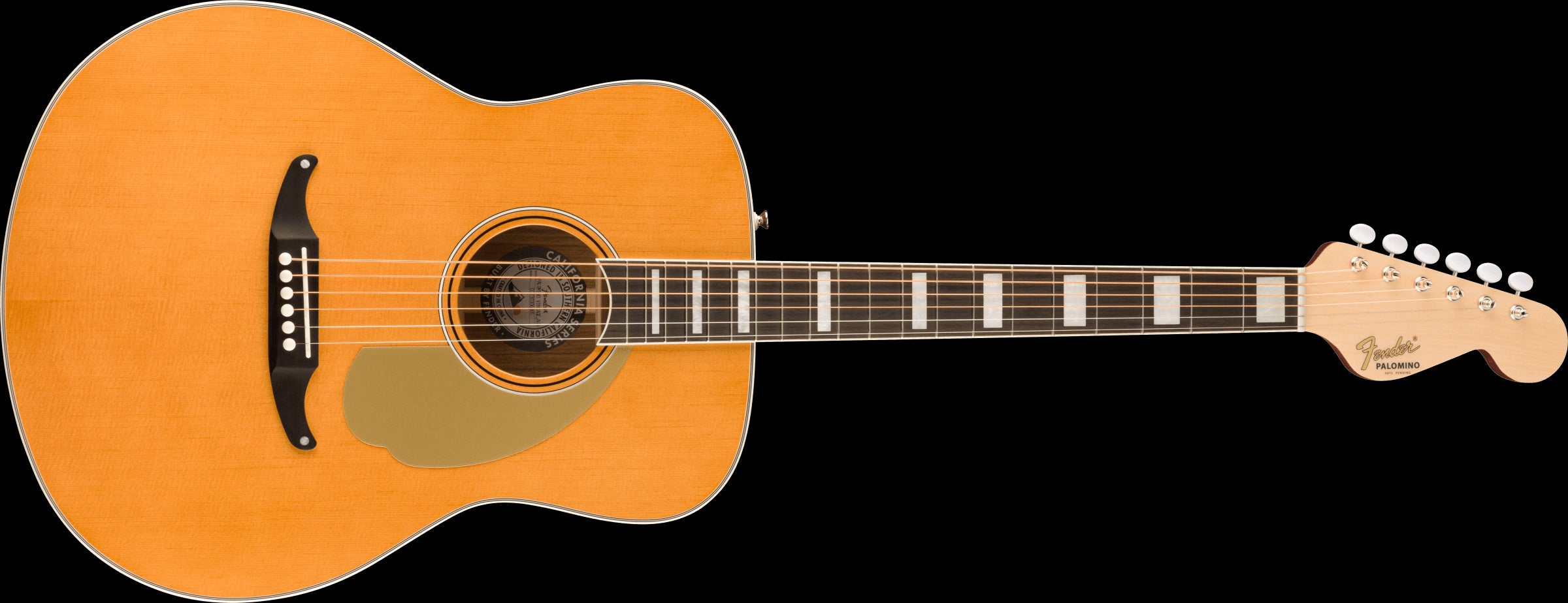 Fender Palomino Vintage Acoustic Guitar - Gold Pickguard - Aged Natural