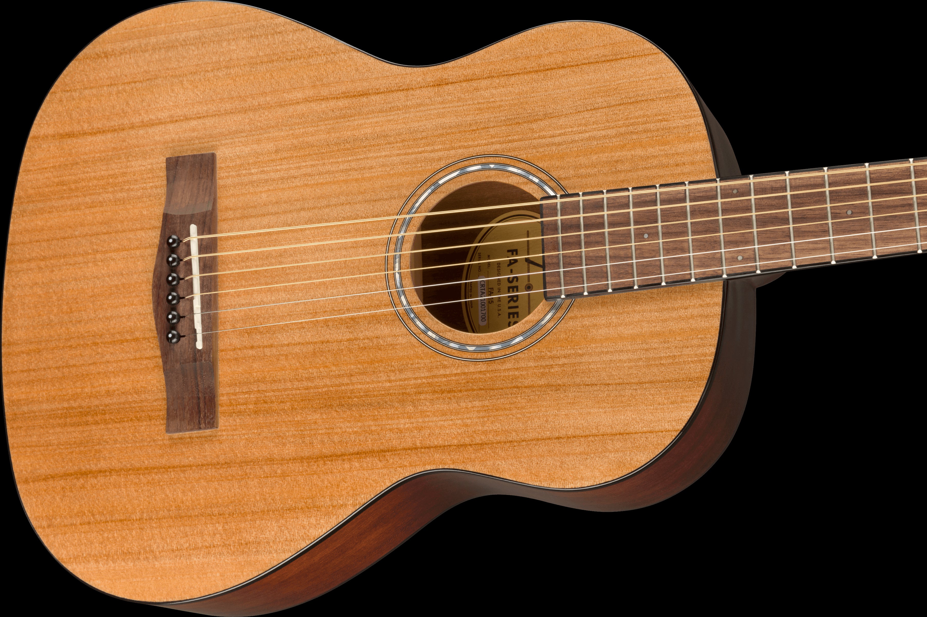 Fender FA-15 3/4 Scale Steel Acoustic Guitar with Gig Bag & Walnut Fingerboard in Natural