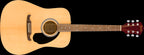 Fender FA-125 Dreadnought Acoustic Guitar with Walnut Fingerboard in Natural with Bag