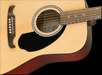 Fender FA-125 Dreadnought Acoustic Guitar with Walnut Fingerboard in Natural with Bag