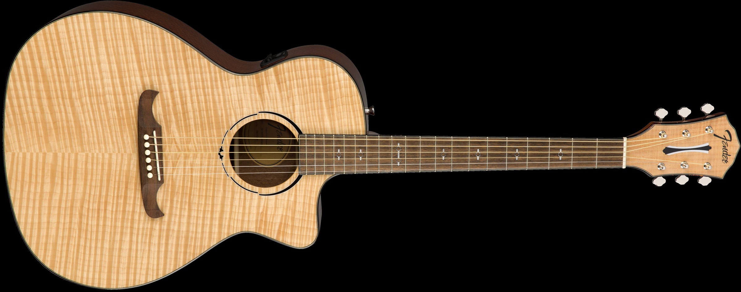 Fender FA-345CE Auditorium Acoustic Guitar with Laurel Fingerboard in Natural