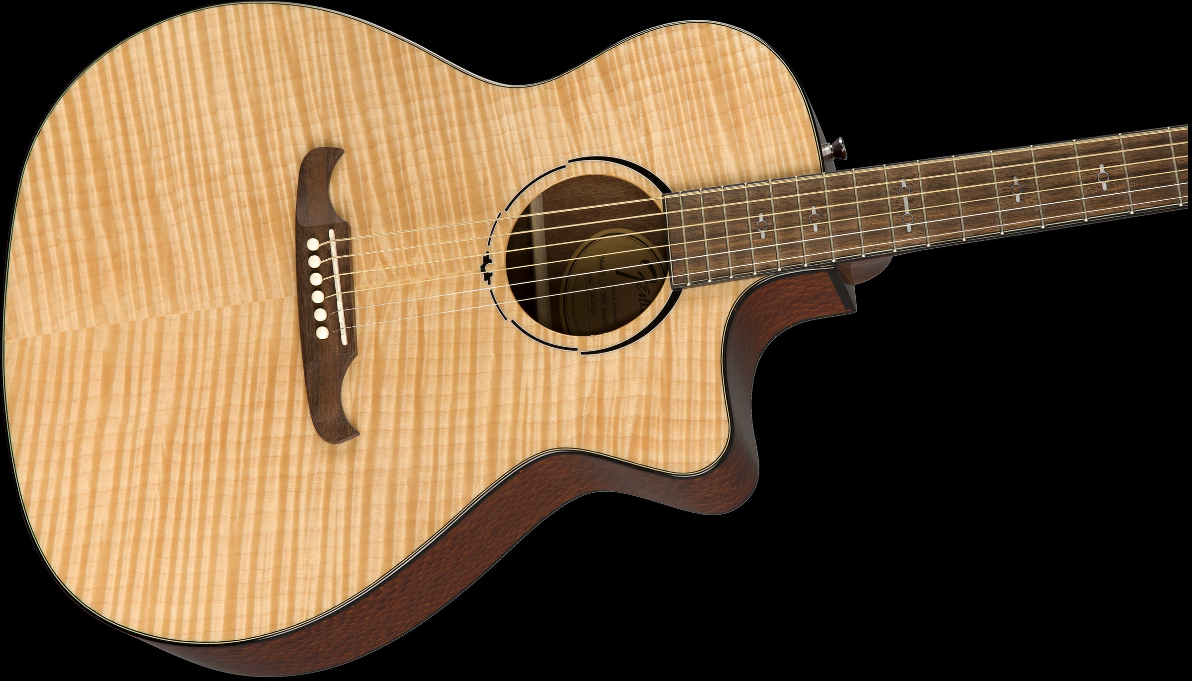 Fender FA-345CE Auditorium Acoustic Guitar with Laurel Fingerboard in Natural