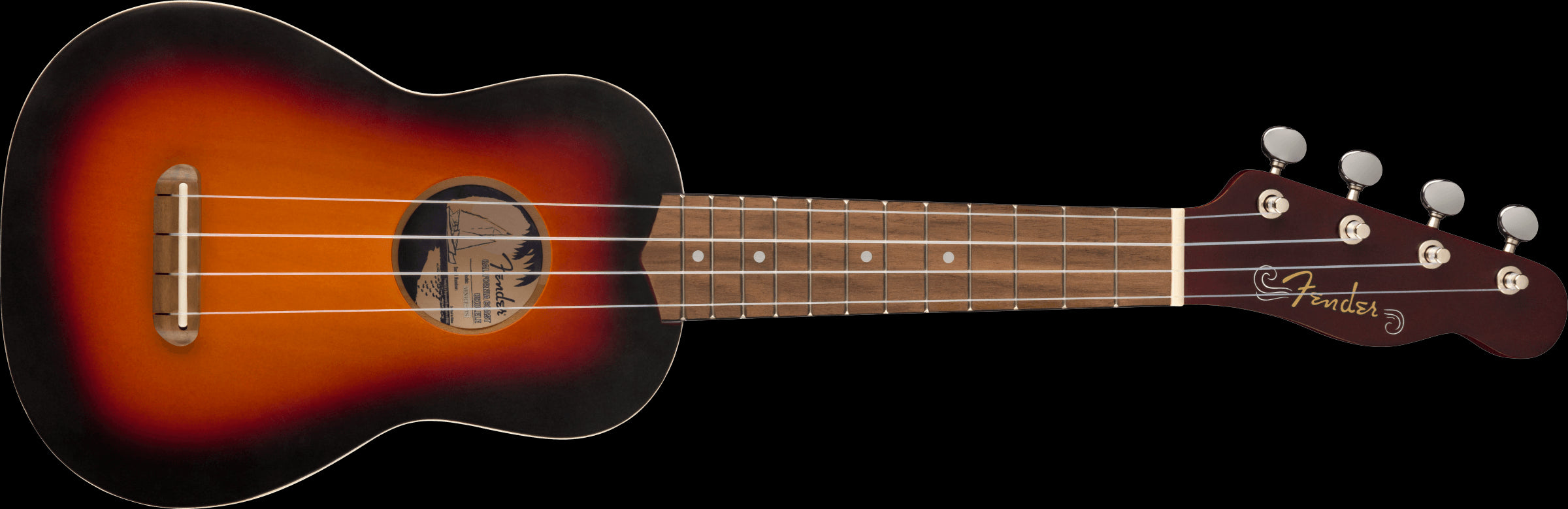Fender Venice Soprano Uke Walnut Fretboard - 2 Colour Burst
