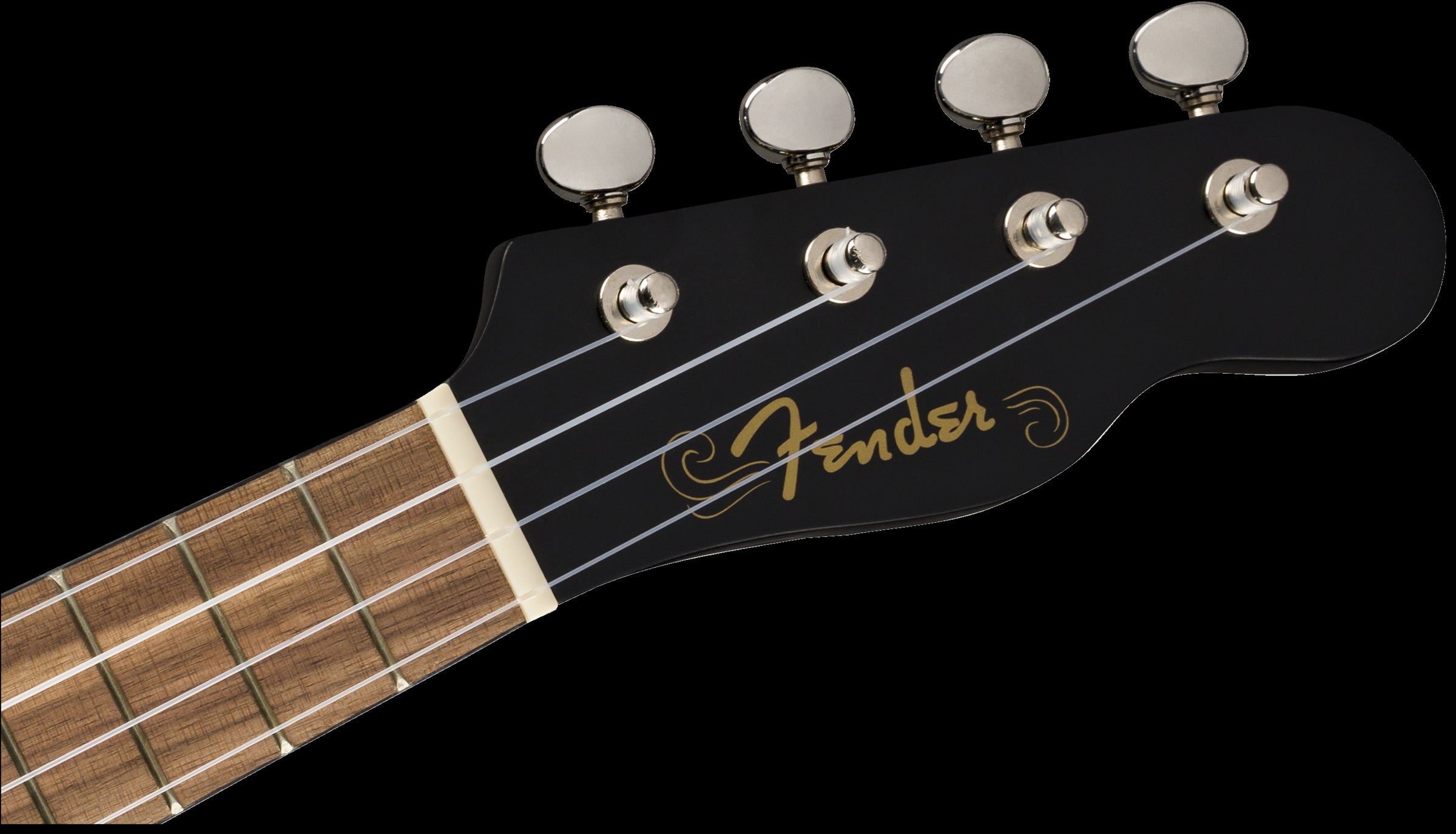 Fender Venice Soprano Uke Walnut Fretboard in Black