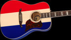 Fender Limited Edition Buck Owens Kingman Dreadnought Acoustic Guitar w/Case - Red White and Blue