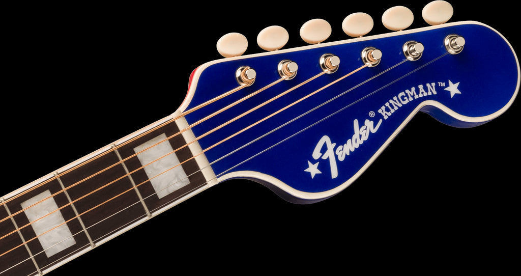 Fender Limited Edition Buck Owens Kingman Dreadnought Acoustic Guitar w/Case - Red White and Blue