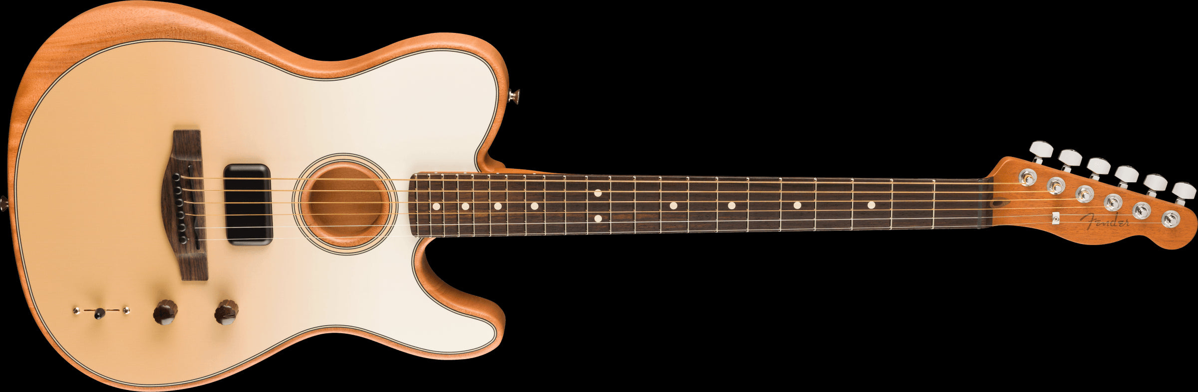 Fender Finneas Acoustasonic Telecaster Electric Guitar w/Rosewood Fretboard - Cappuccino Fade