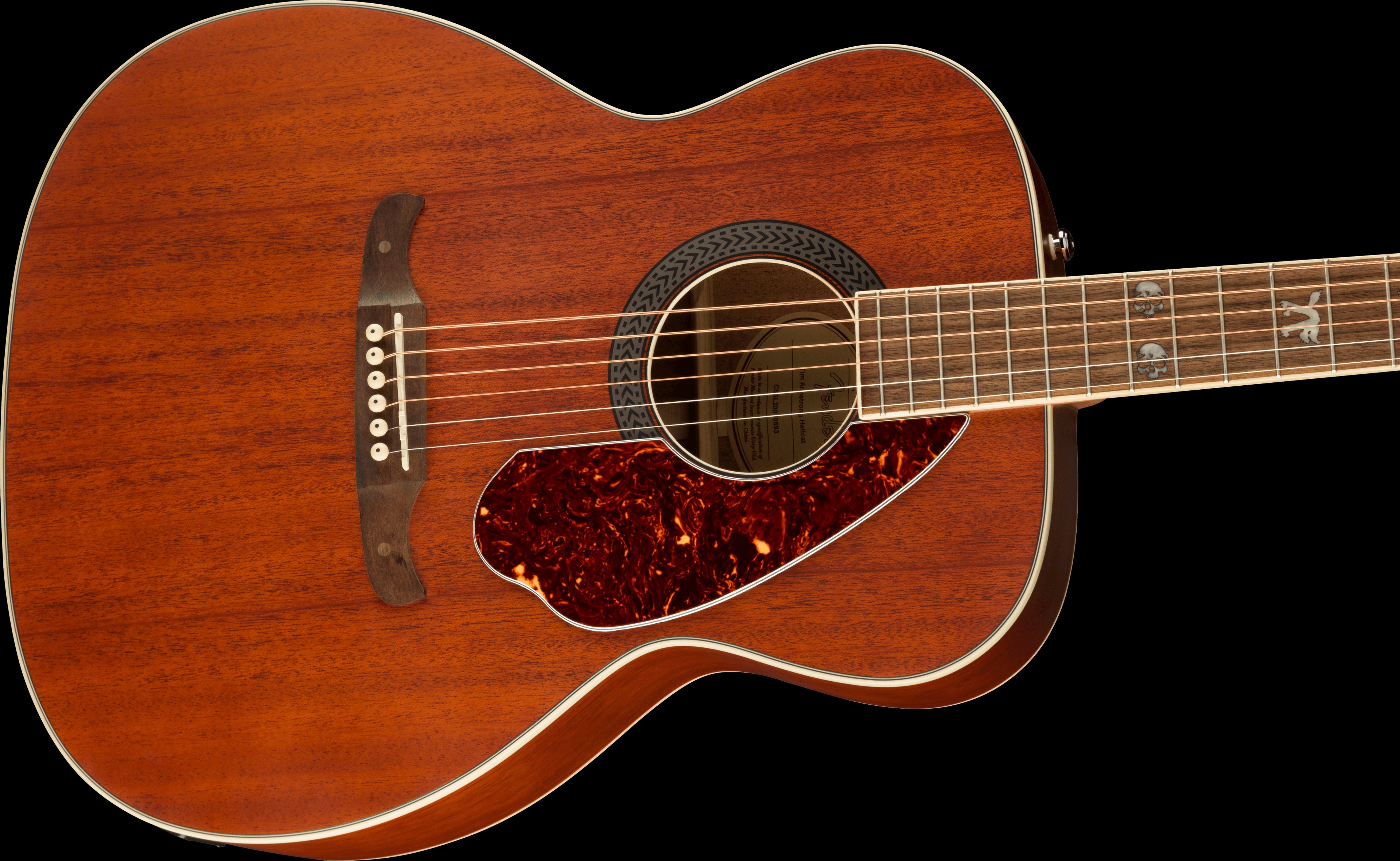 Fender Tim Armstrong Hellcat Acoustic Guitar with Walnut Fingerboard in Natural