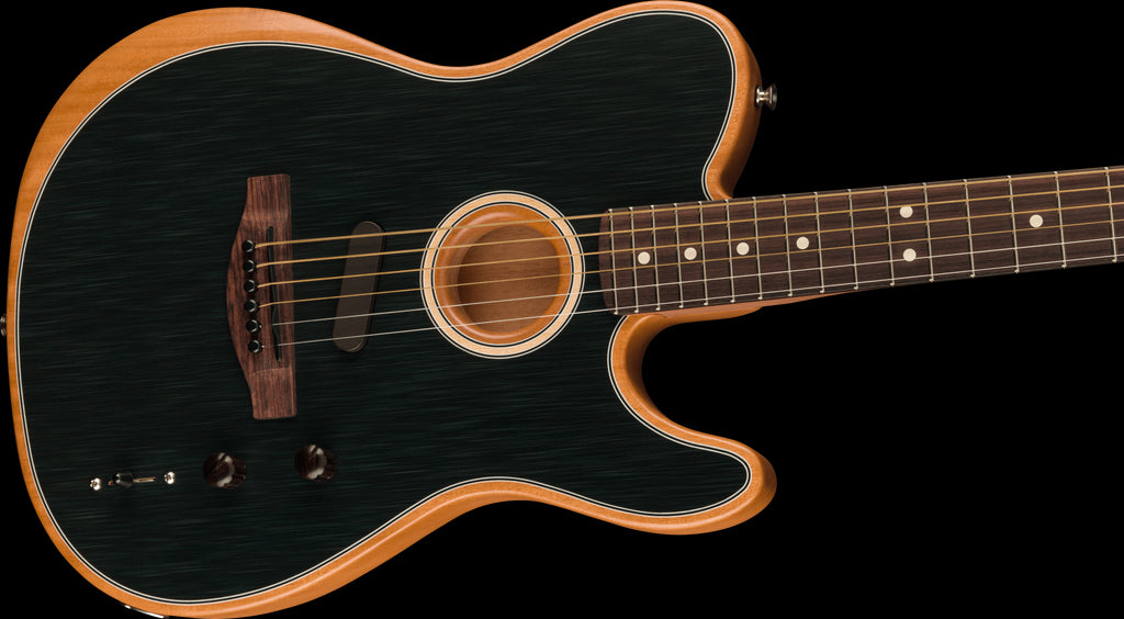 Fender Acoustasonic Player Telecaster Electric Guitar - Rosewood Fingerboard - Brushed Black