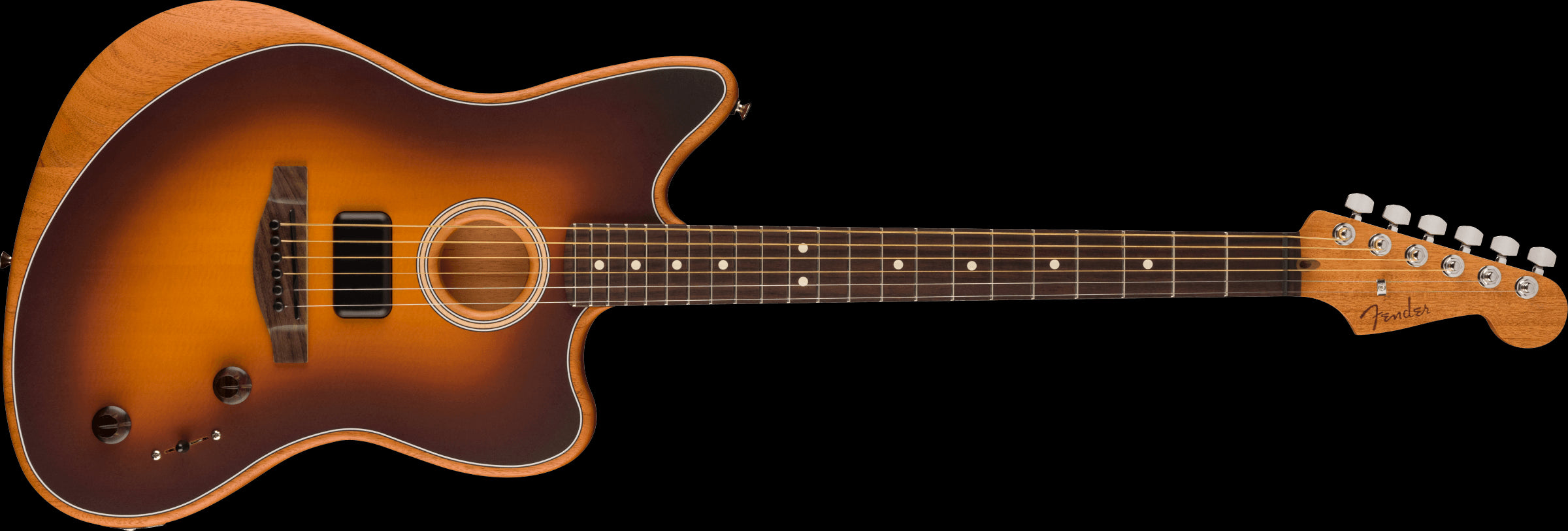 Fender Acoustasonic Player Jazzmaster Electric Guitar with Rosewood Fretboard - 2 Colour Sunburst