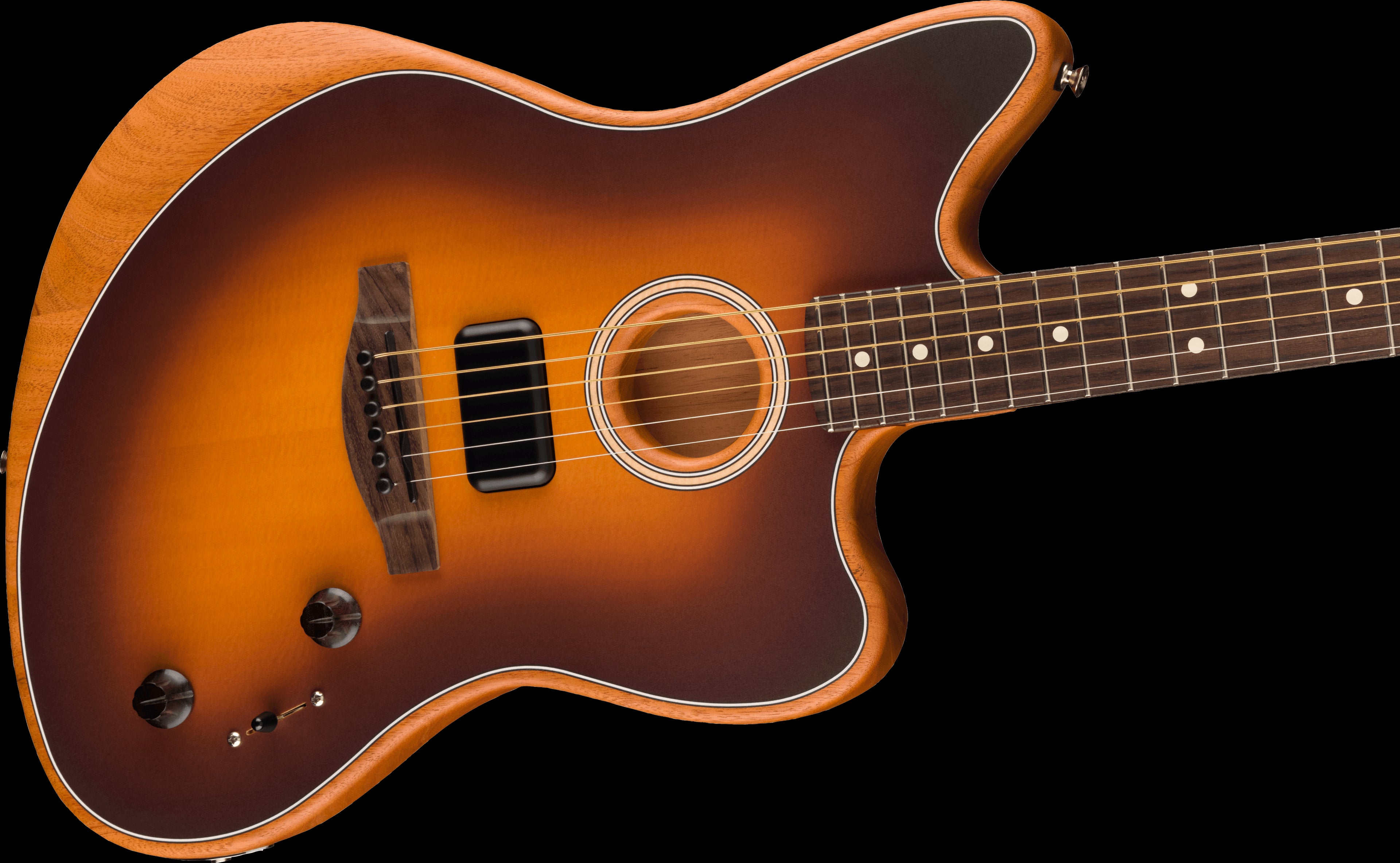 Fender Acoustasonic Player Jazzmaster Electric Guitar with Rosewood Fretboard - 2 Colour Sunburst