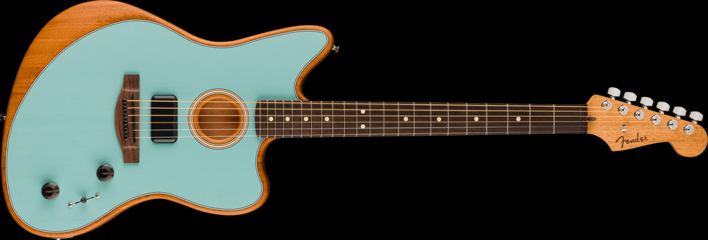 Fender Acoustasonic Player Jazzmaster Electric Guitar with Rosewood Fretboard - Ice Blue