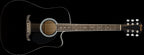 Fender FA-125CE Dreadnought Acoustic Guitar with Walnut Fingerboard in Black